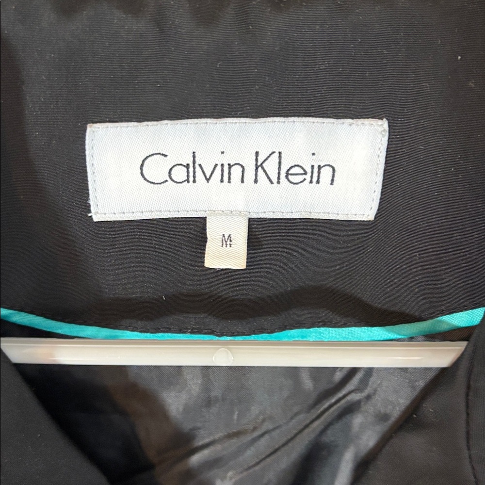 Black Calvin Klein Quilted Lightweight Fill Zip Jacket  Silver Hardware Size M - Picture 8 of 14